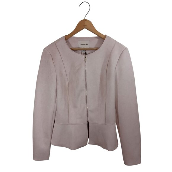 INDUSTRY 🩷 》Faux Suede Peplum Jacket - Picture 2 of 16